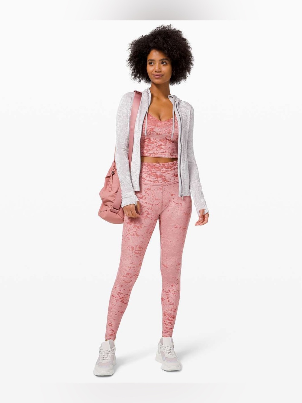 LULULEMON Wunder Lounge High-Rise Tight 28" *Crushed Velvet Soft Cranberry Sz 6